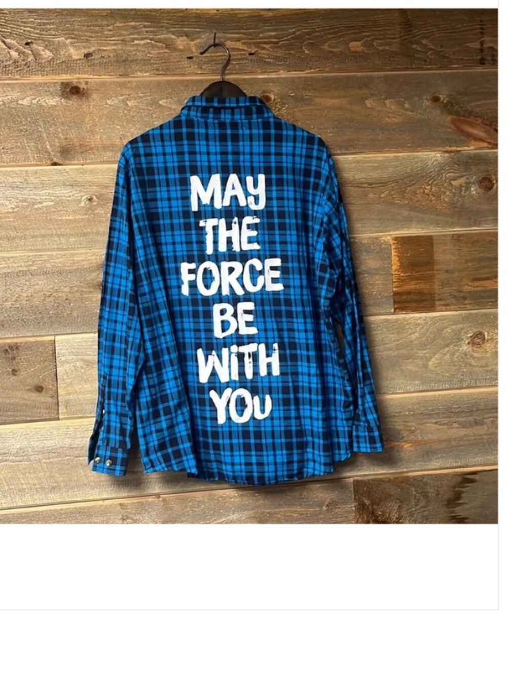 Star Wars Shirt May Force Be With You Blue Flannel Cakeworthy Disney Rebellion